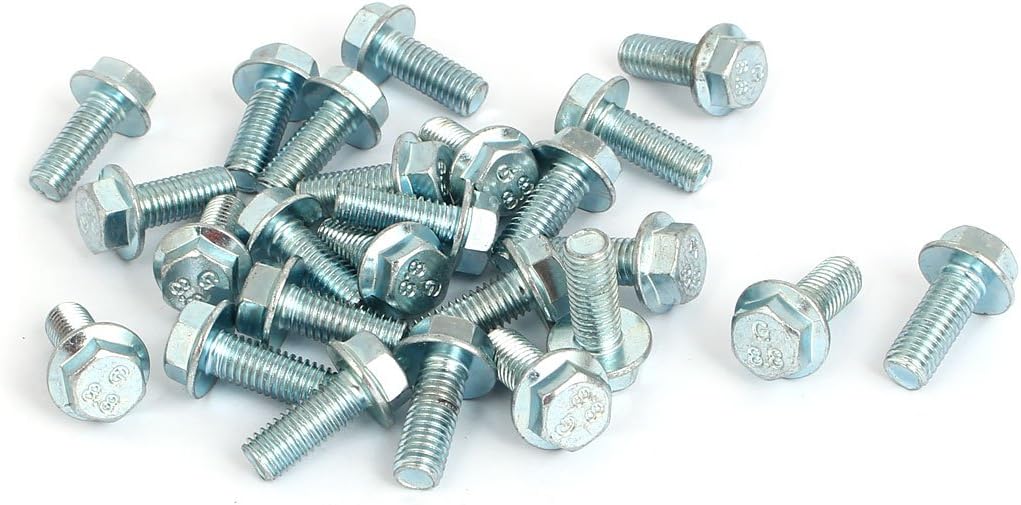 M8x20mm Grade 8.8 Metric Hex Flange Screws Bolts 25pcs