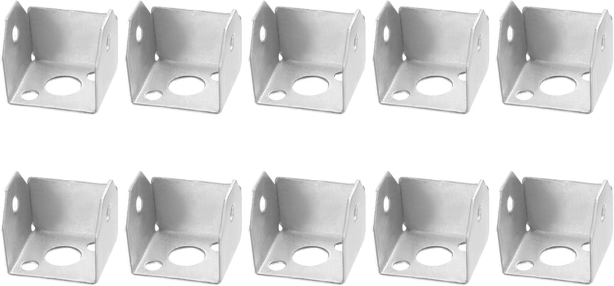 10 Pcs U Bracket for 1.38 Panels, 31 x 35 x 31mm Metal U Shaped Fasteners Brackets for Guardrail or Partitions Connection, Silver