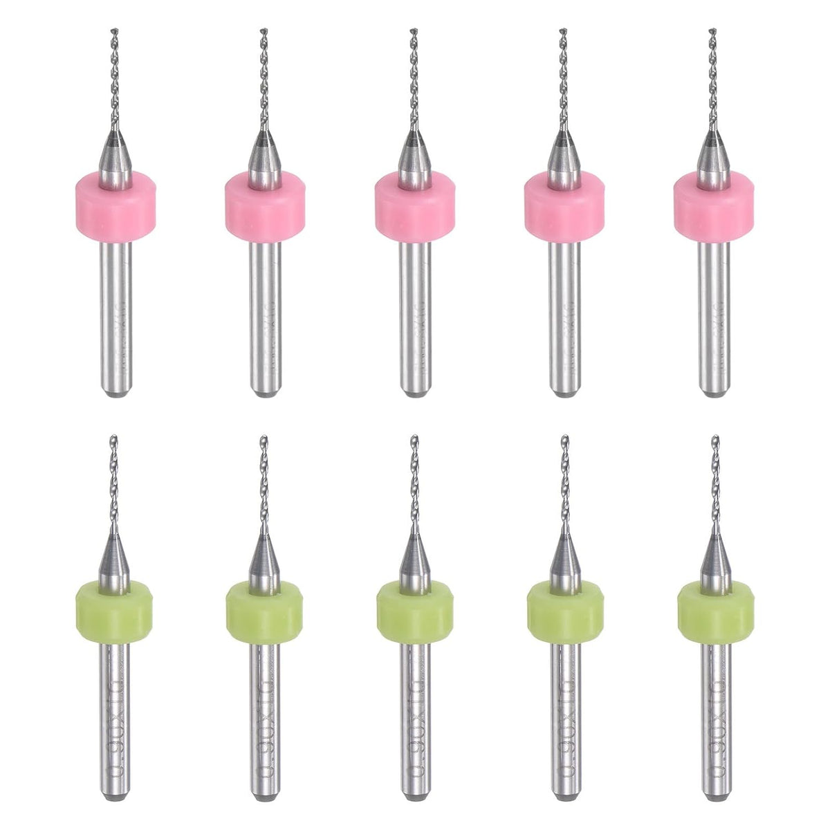 Micro PCB Drill Bit Set 0.8mm 0.9mm, 1/8" 3.175mm Shank Tungsten Carbide CNC Engraving Print Circuit Board Drill Bits Rotary Tool 20pcs