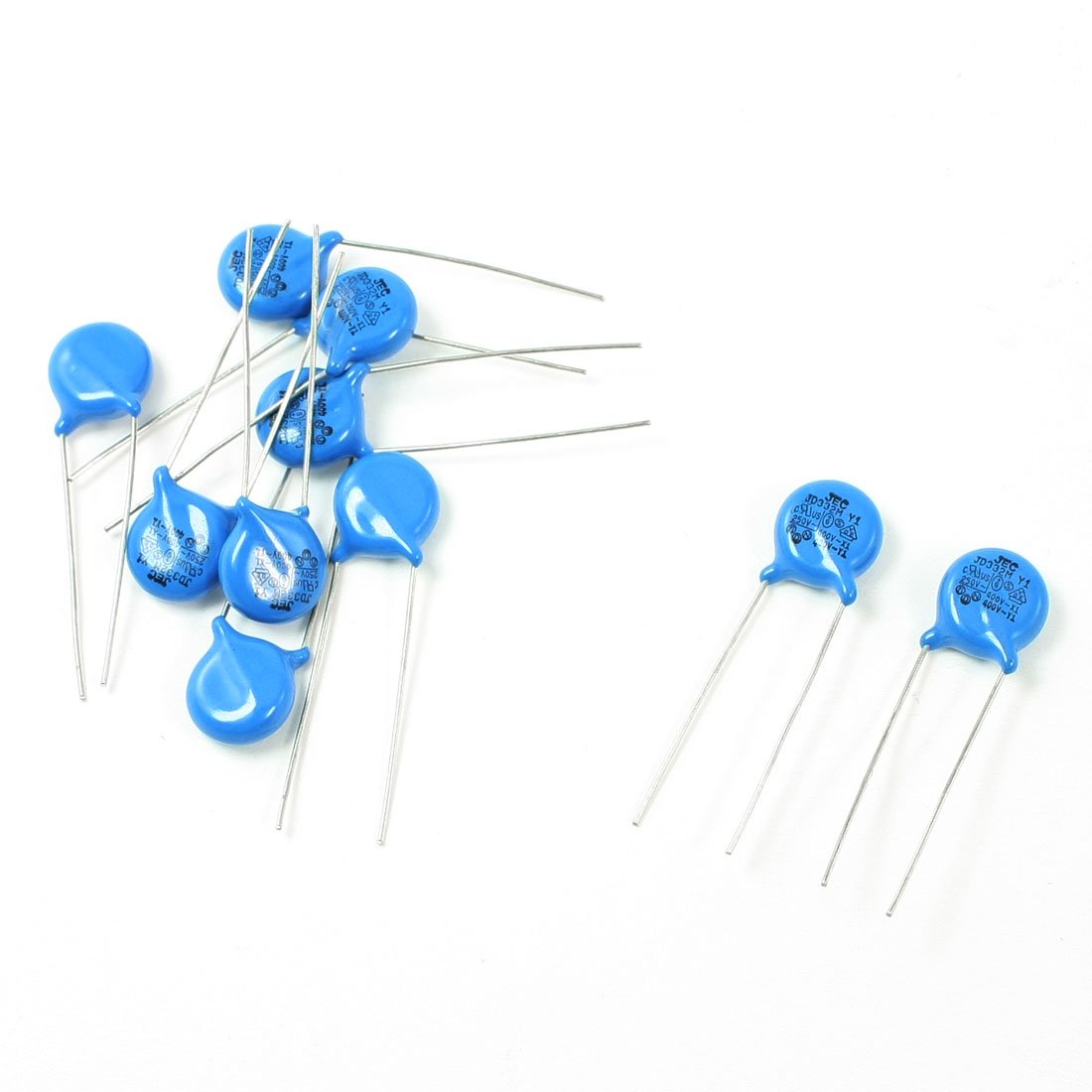 10 Pcs AC400V 3300pF Through Hole DIP Ceramic Disc Capacitors