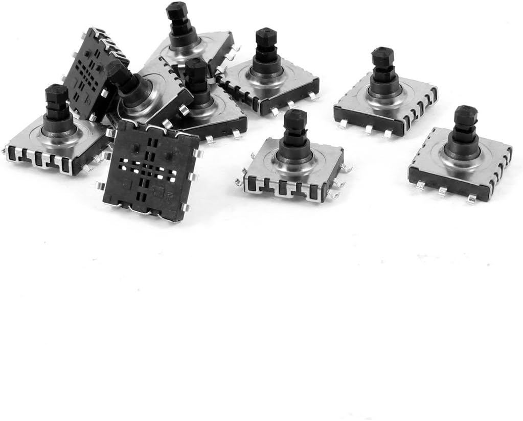 10 x 10 x 9mm 6 Pin 5 Directions Momentary Surface Mounted Devices SMT Tactile Tact Switch (10 Piece)