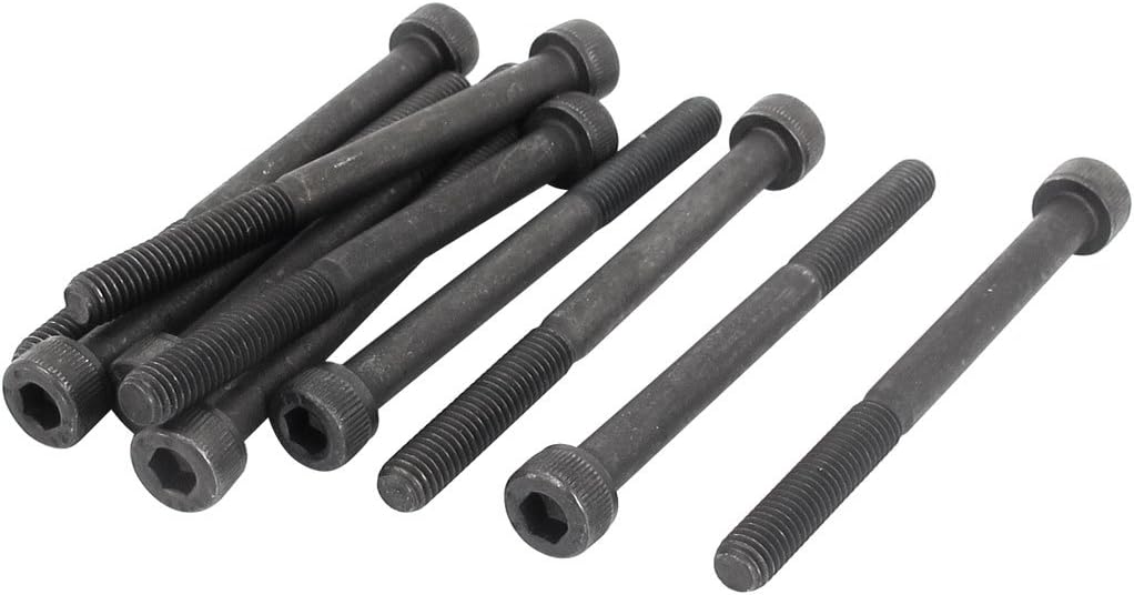 M5 x 60mm 12.9 Alloy Steel Hex Socket Head Cap Screws Bolt Black 10pcs