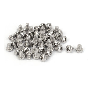 M4x5mm 316 Stainless Steel Metric Phillips Pan Head Machine Screws Bolts 50 Pcs