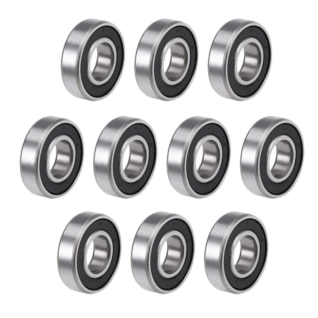Deep Groove Ball Bearings Z2 10mm x 22mm x 6mm Double Shielded Carbon Steel 10pcs