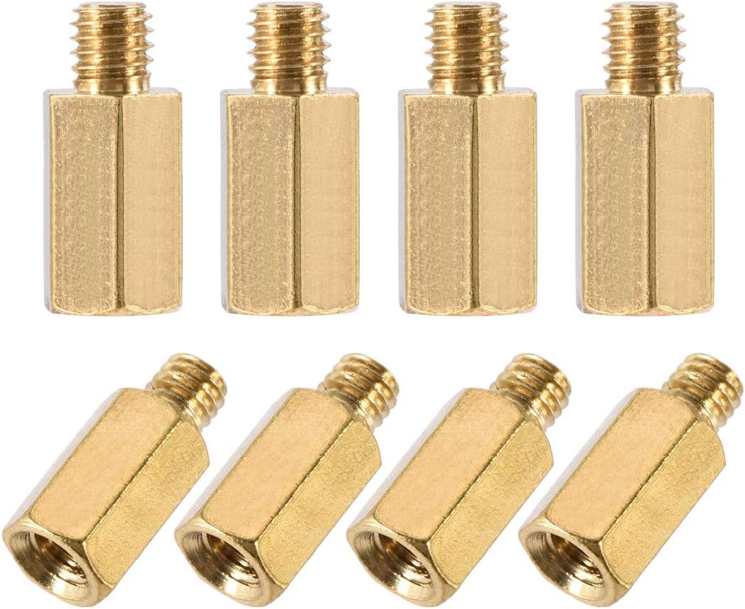 M3x8mm+3mm Male-Female Brass Hex PCB Motherboard Spacer Standoff for FPV Drone Quadcopter, Computer & Circuit Board 50pcs