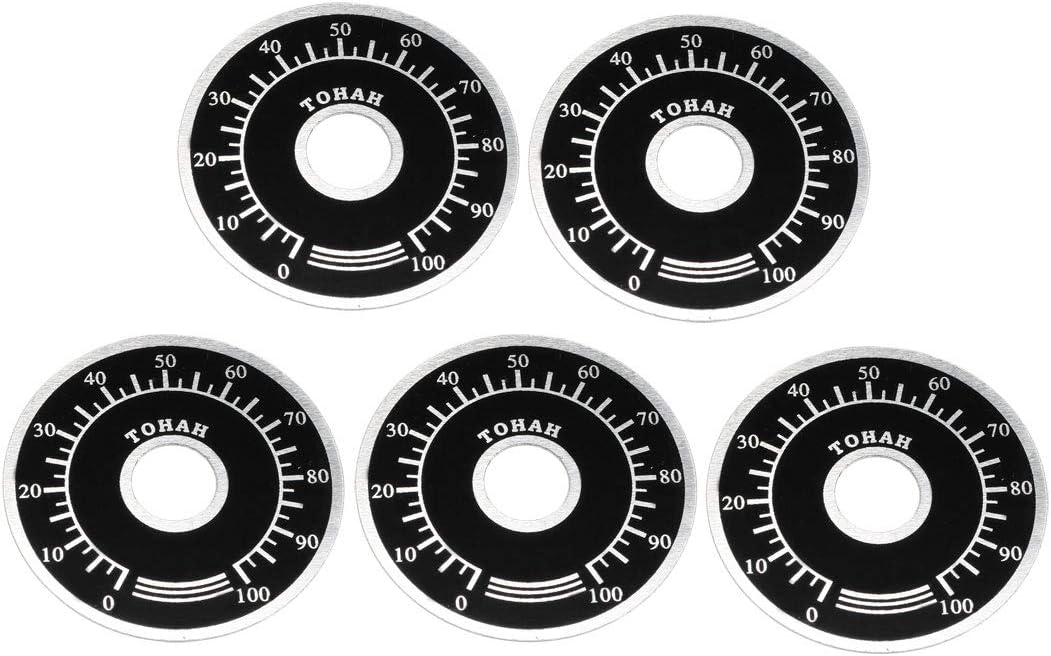 Rheostat Variable Transformer Potentiometer Control Dial Face Plate 5pcs