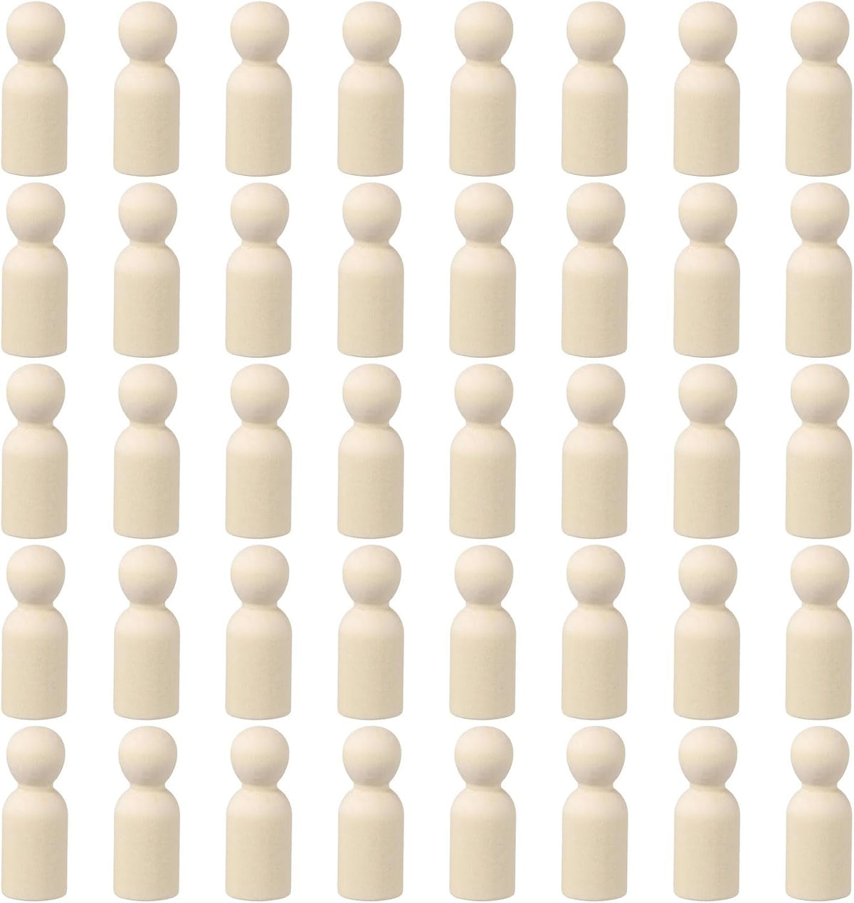 100 Pack Wood Peg, 2 Inch Boy-Shape Wooden Peg People, Unfinished Wooden Peg People Bodies Figures for DIY Art Craft Painting