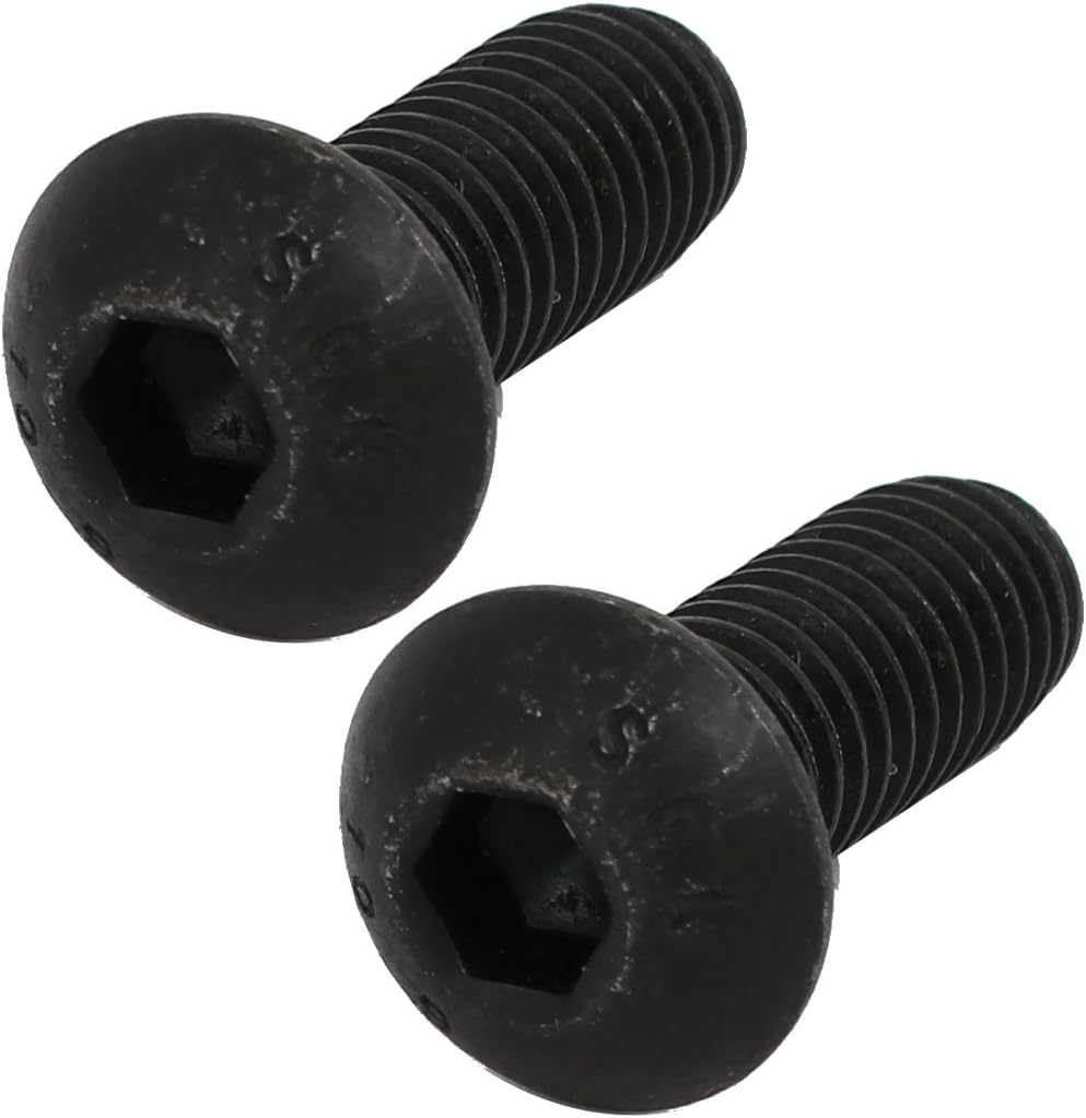 2pcs M8x20mm 10.9 Grade Button Head Hex Socket Left Hand Thread Screw Bolt