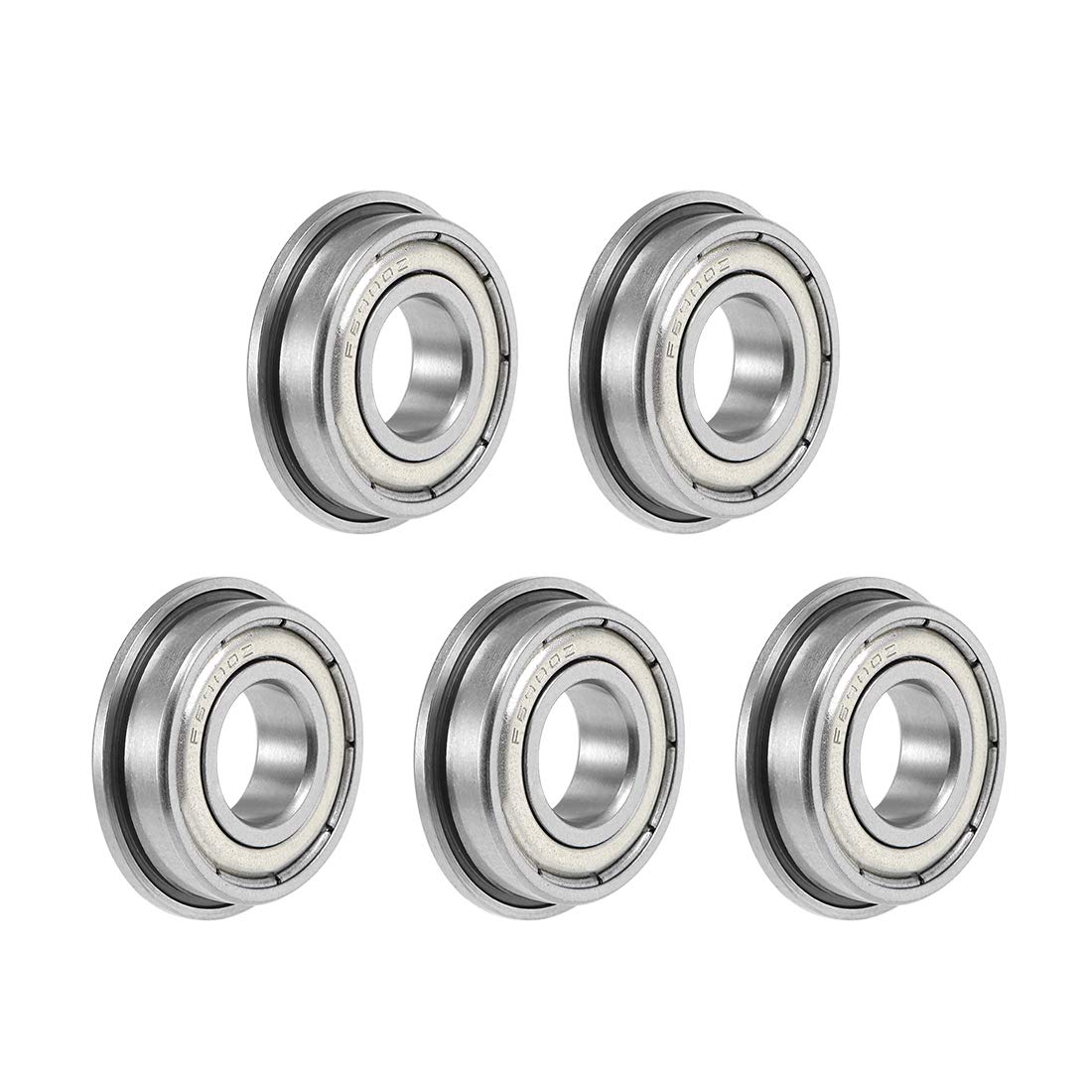 Flange Ball Bearing 10mm x 22mm x 6mm Shielded Chrome Bearings 5pcs
