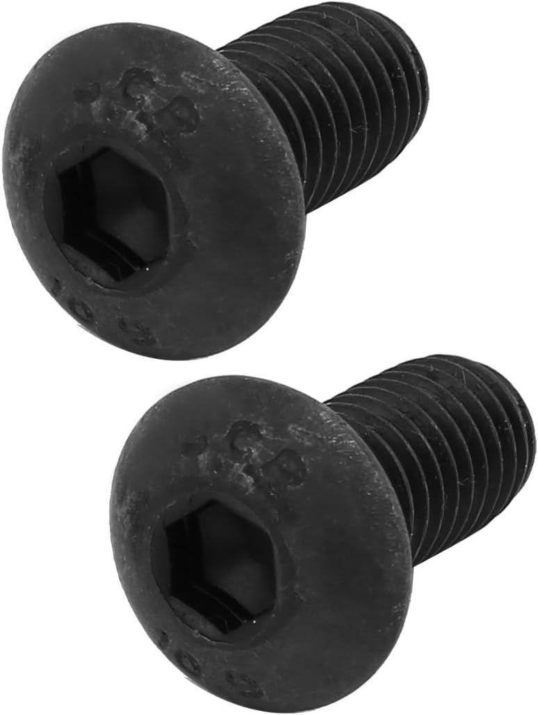2pcs M10x20mm 10.9 Grade Button Head Hex Socket Left Hand Thread Screw Bolt