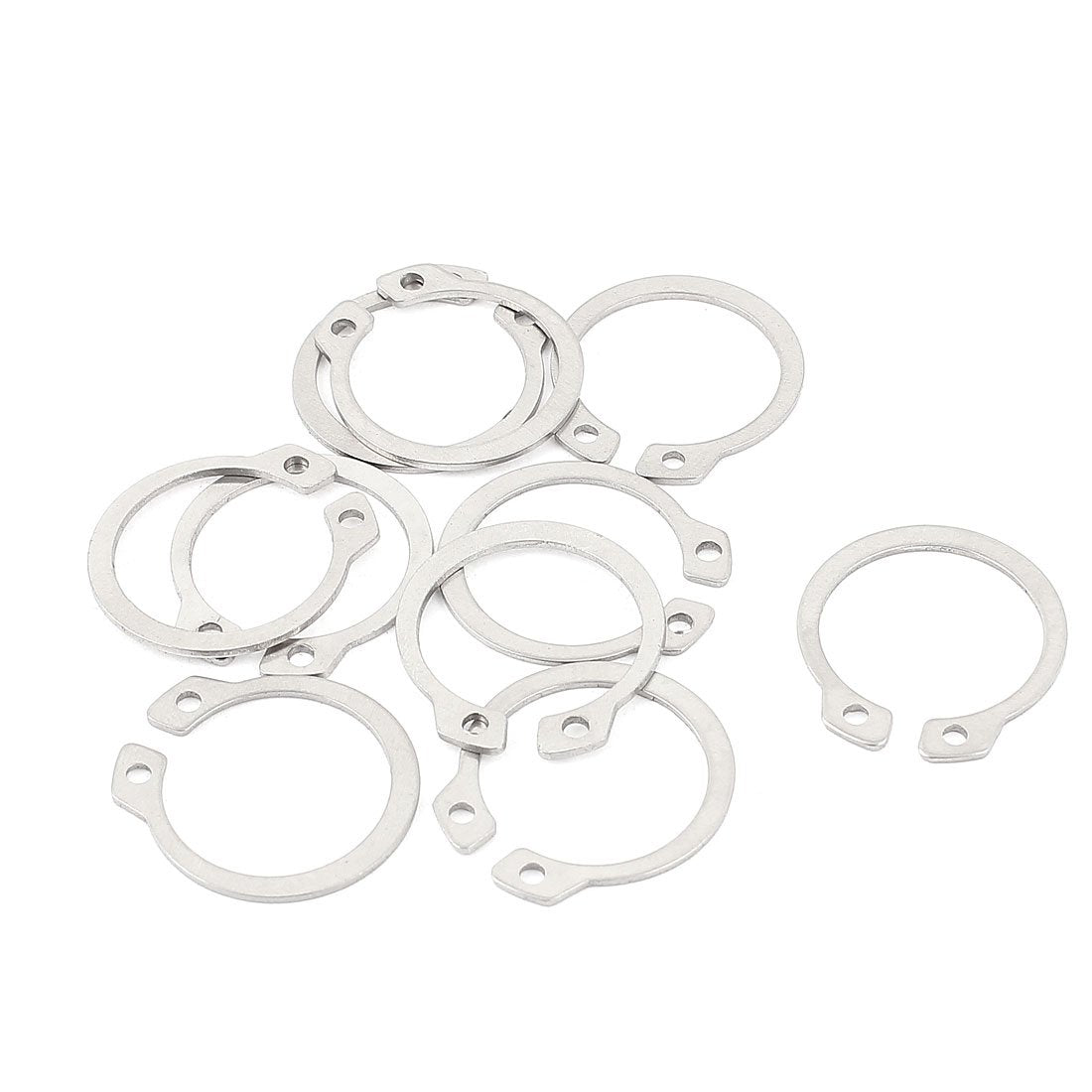 External Circlip Retaining Shaft Snap Clip Rings 21mm 10pcs