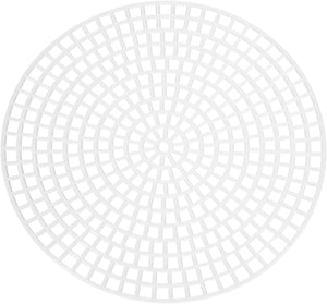 20Pcs Plastic Mesh Canvas Sheets, 4.9" Circle Mesh Mat for Embroidery, Knit Crochet, Craft Projects, Bag Making, Home Decoration, White