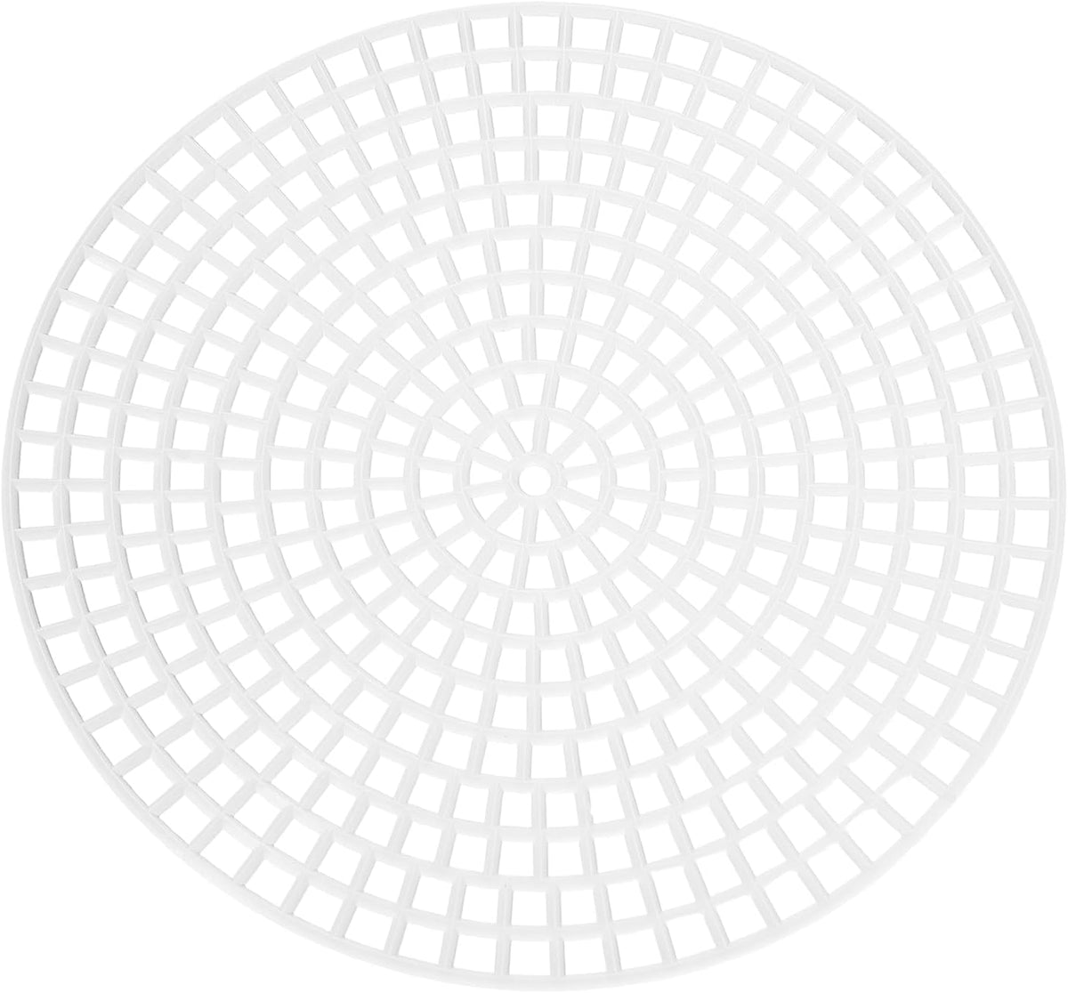 20Pcs Plastic Mesh Canvas Sheets, 4.9" Circle Mesh Mat for Embroidery, Knit Crochet, Craft Projects, Bag Making, Home Decoration, White