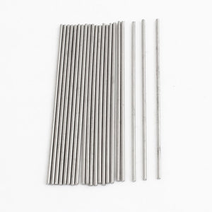 20pcs 50mm x 1mm Silver Tone Stainless Steel Transmission Round Rod