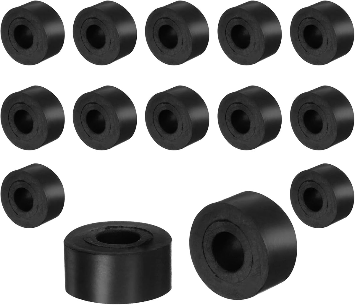 16pcs Rubber Spacers 20mm OD x 8mm ID x 10mm Height Round Anti Vibration Spacer Rubber Bushing Grommets Thick Rubber Washers for Home Car Accessories