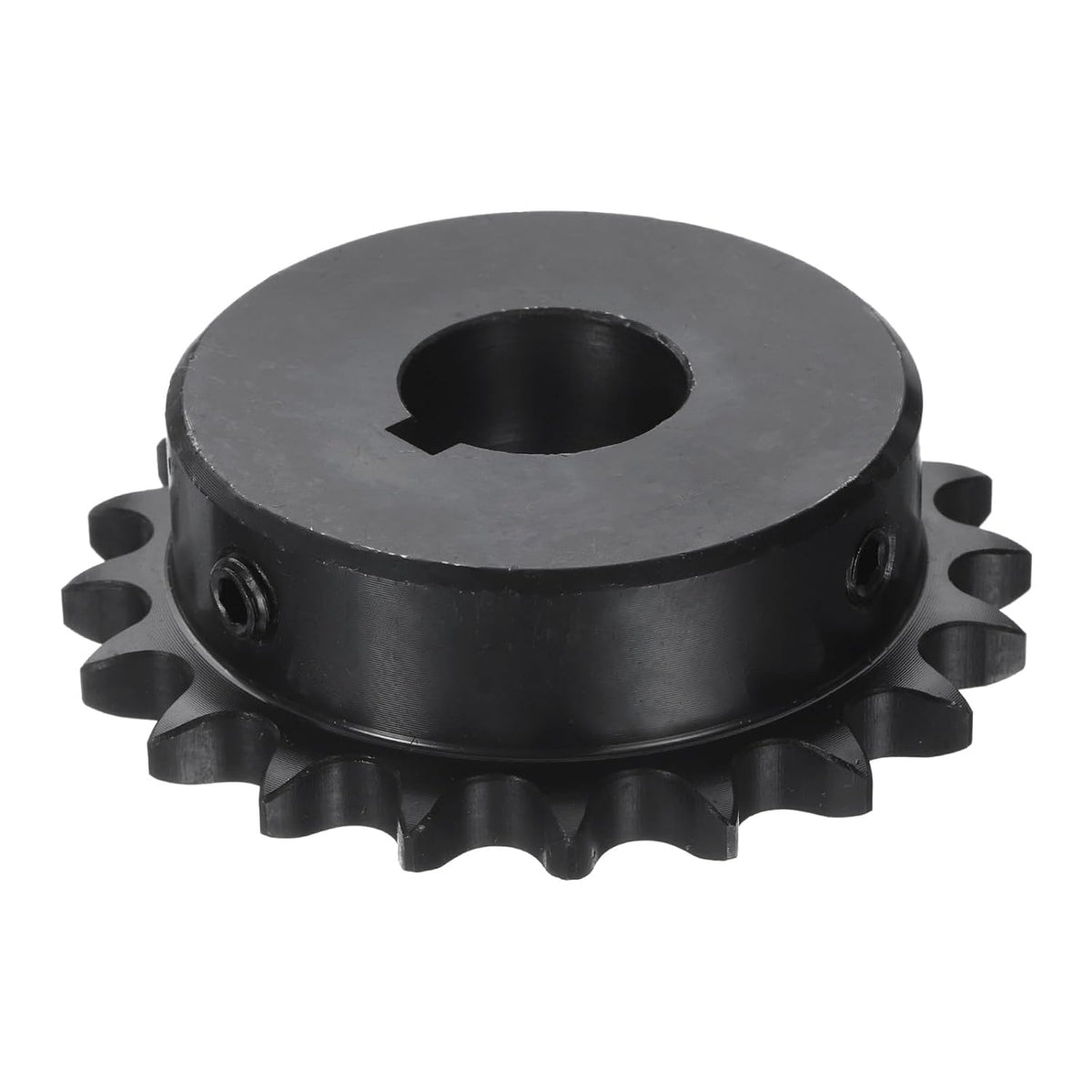 #40 Chain Roller Sprocket B Type, 1" Bore 20 Tooth Single Strand Chain Sprocket, Carbon Steel, Keyway with Set Screws