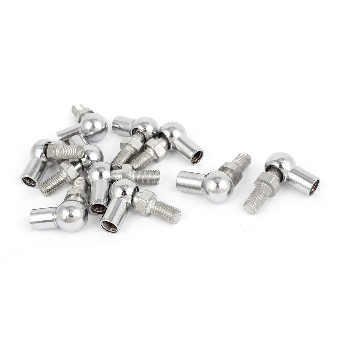 Rod End Ball Bearing with Stud, Right-Hand Female Thread M8 and Right-Hand Male Thread M8, Ball Socket Endfitting 10pcs