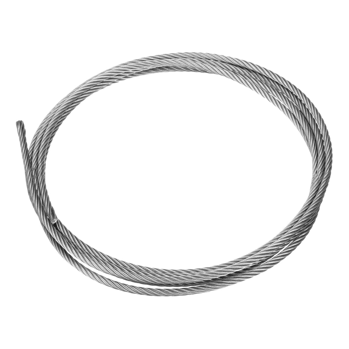 3/16" (5mm) 10ft (3 M) 304 Stainless Steel Cable Wire Rope 7 x 19 Strands Core Aircraft Wire for Construction Outdoors Marine Rigging Decking Railings