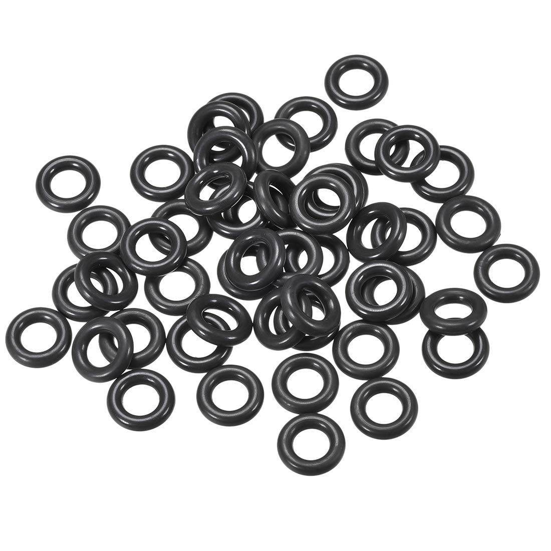 Fluorine Rubber O Rings, 14mm OD, 7.8mm Inner Diameter, 3.1mm Width, Seal Gasket Black 50Pcs