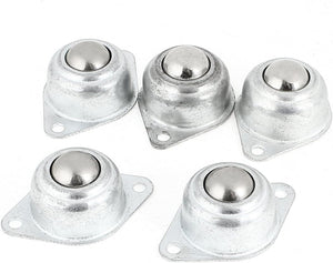 Ball Transfers Unit 14mm Dia Carbon Steel Flange Mounted Conveyor Roller Bearings 5pcs