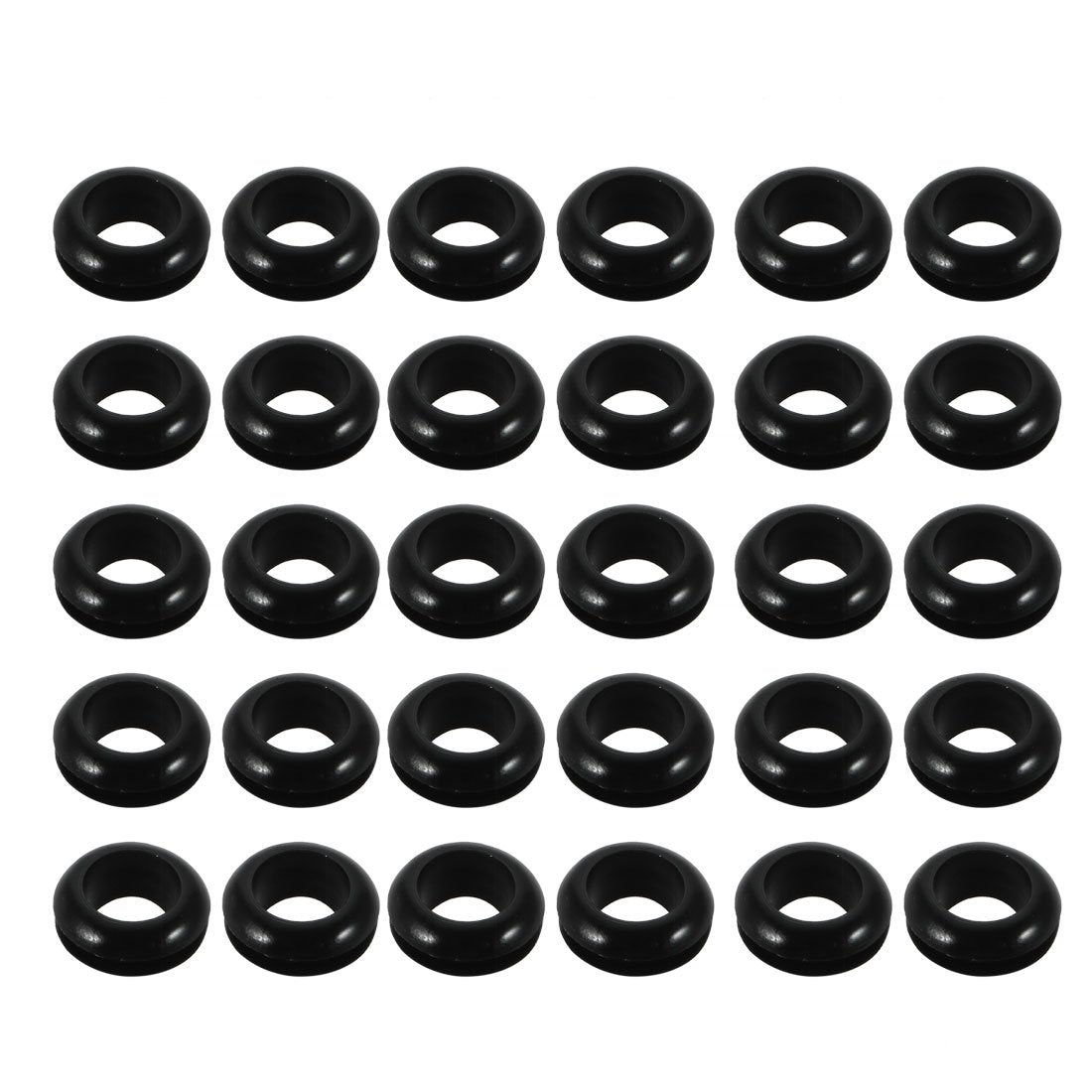 30pcs Double Side Rubber Ring Sealing Grommet Wire Grommets 15mm x 7mm