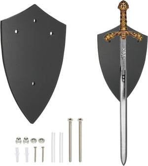 Sword Holder Wall Mount Sword Racks Acrylic Wall Sword Display Hanger with Mounting Tools for Knife Martial Arts Sword Placement, Black(Single Sword)