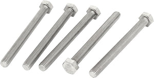 M8 x 85mm A2 Stainless Steel Fully Threaded Hex Head Screw Bolt 5 Pcs