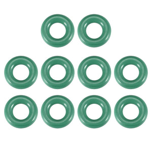 Fluorine Rubber O-Rings, 13mm OD 6.8mm ID 3.1mm Width FKM Seal Gasket for Machinery Plumbing, Green, Pack of 10