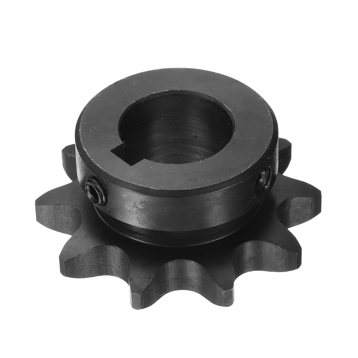 #50 Chain Roller Sprocket B Type, 7/8" Bore 10 Tooth Single Strand Chain Sprocket, Carbon Steel, Keyway with Set Screws