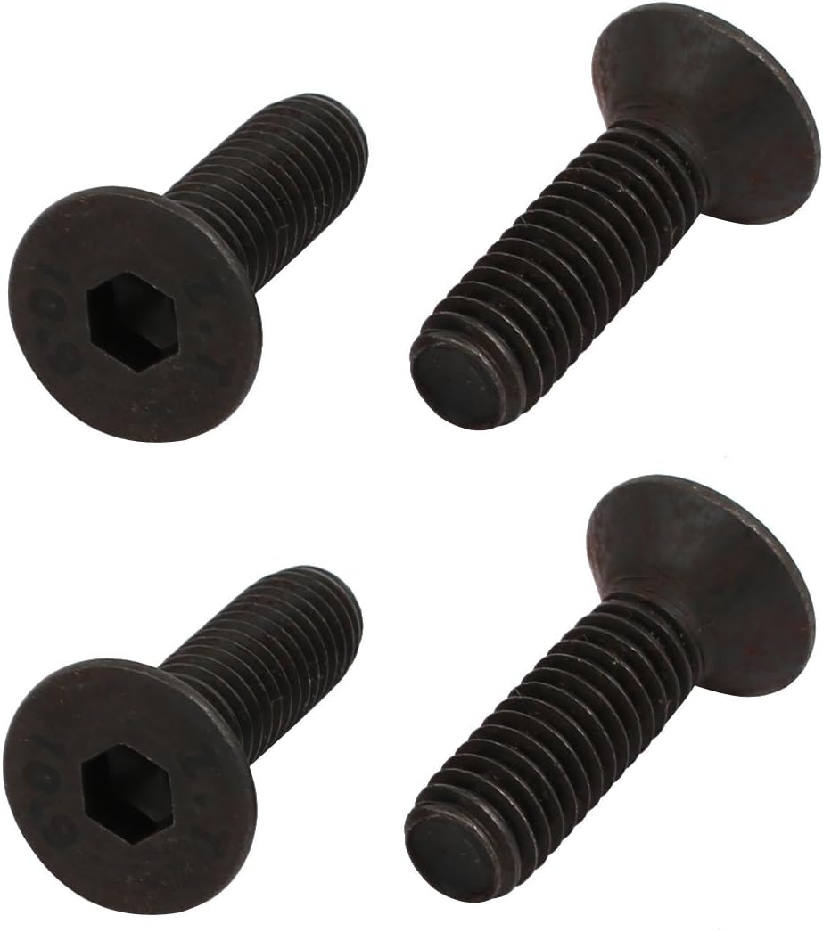 4pcs M6x20mm Flat Countersunk Head Hex Socket Left Hand Thread Bolt DIN7991