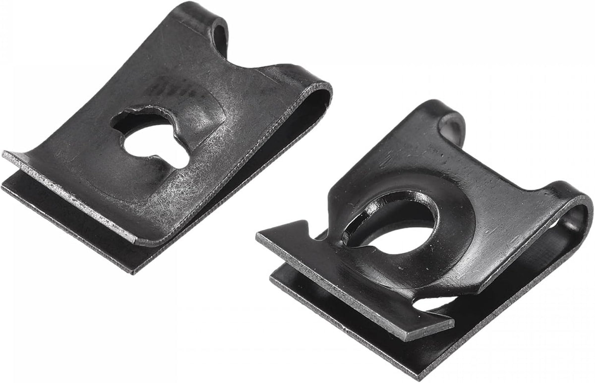 Spring Steel Speed Fastener Extruded U Nut Black for M4 / ST4.2 and M5 / ST4.8 Screw Bolt 45pcs