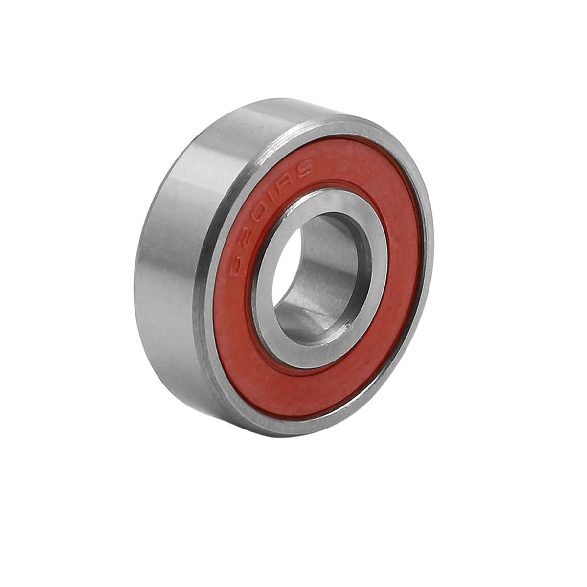 6201RS Deep Groove Ball Bearing Rubber Sealed Shielded Universal 32x 12 x 10mm Replacement Red Silver Tone