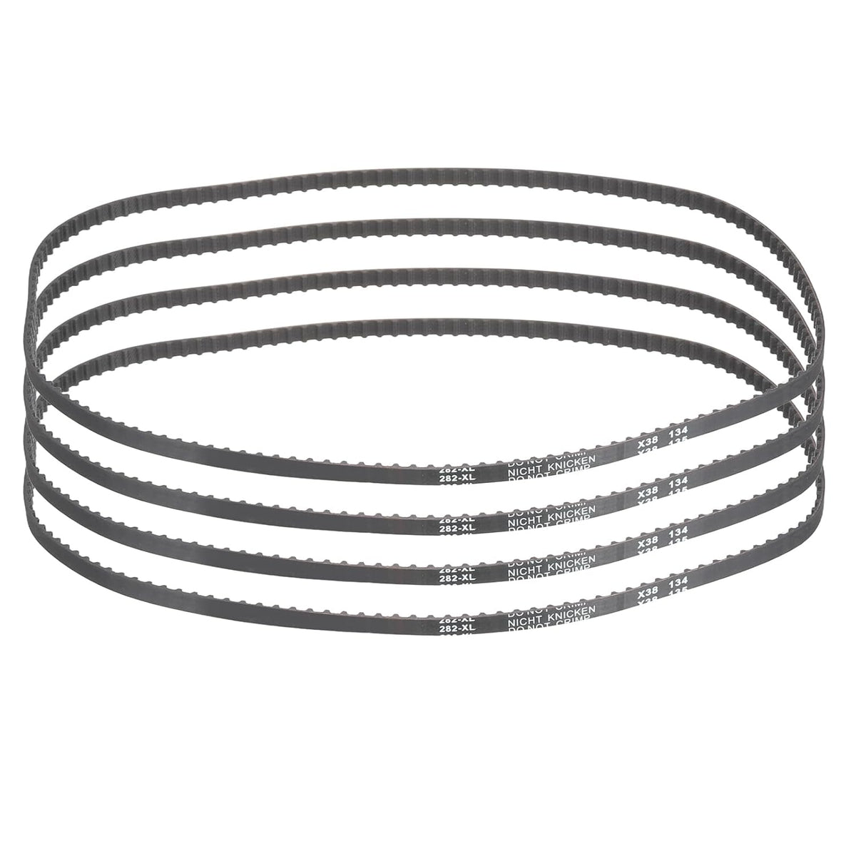 4pcs 282XL 025 Timing Belt 141 Teeth Rubber Geared Cogged Belt, 0.25" Width, 0.20" Pitch Mechanical Replacement Belts