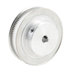 Silver Tone Aluminum Alloy 100 Teeth 8mm Pilot Bore Screwed Timing Pulley