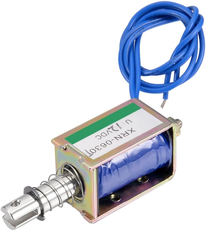 DC 12V 10N 10mm Stroke Push Pull Type Open Frame Solenoid Electromagnet XRN-0630T