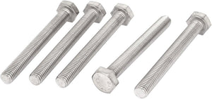 M10 x 85mm A2 Stainless Steel Fully Threaded Hex Head Screw Bolt 5 Pcs