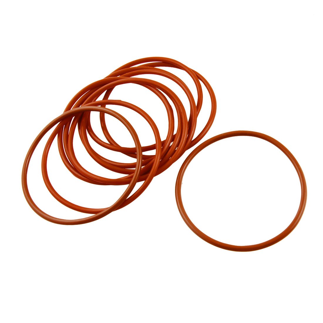 10 Pcs Flexible Silicone O Ring Seal Sealing Gasket 62mm x 68mm x 3mm