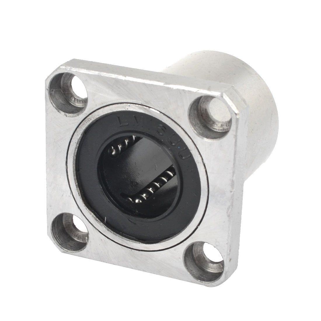 a14041900ux0433 LMK16UU 16mm Inner Dia 4 Bolt Flange CNC Router Linear Motion Bearing, 1.4" Width, 0.6 Carbonsteel/Rubber