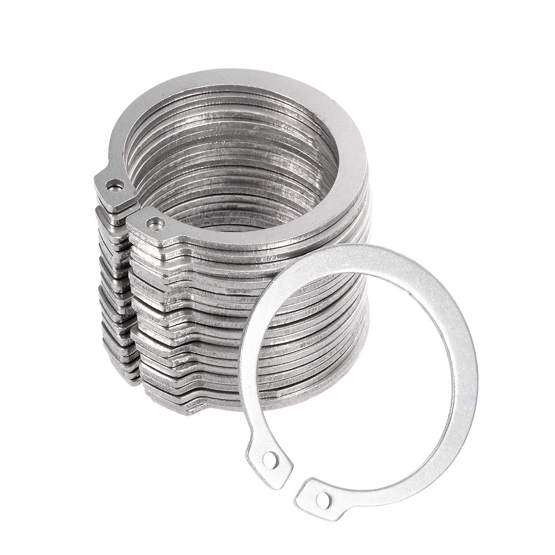 42.7mm External Circlips C-Clip Retaining Shaft Snap Rings 304 Stainless Steel 20pcs