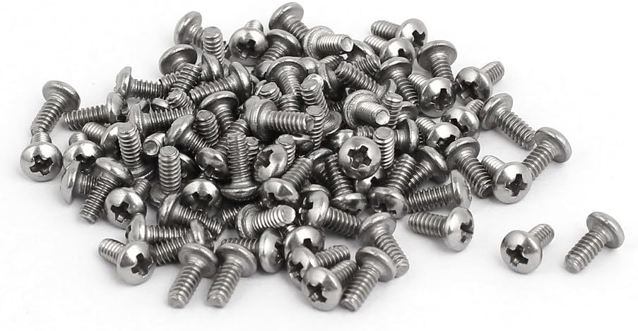 4#-40x1/4-inch 304 Stainless Steel Phillips Pan Head Machine Screw Bolt 100pcs