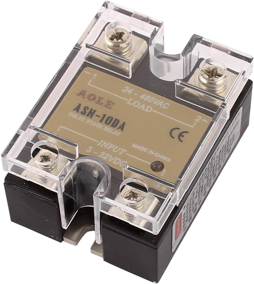 ASH-10DA 4-32VDC to 24-480VAC 10A Single Phase Solid State Relay DC to AC Relay