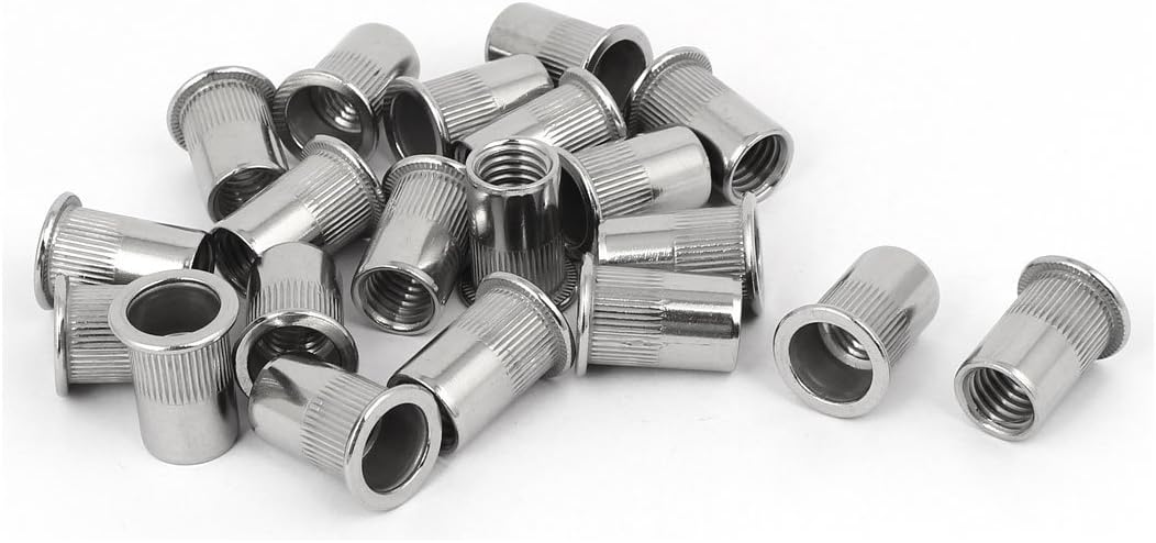 M12 x 1.75mm 304 Stainless Steel Knurled Blind Rivet Nut Insert Nutsert 20PCS