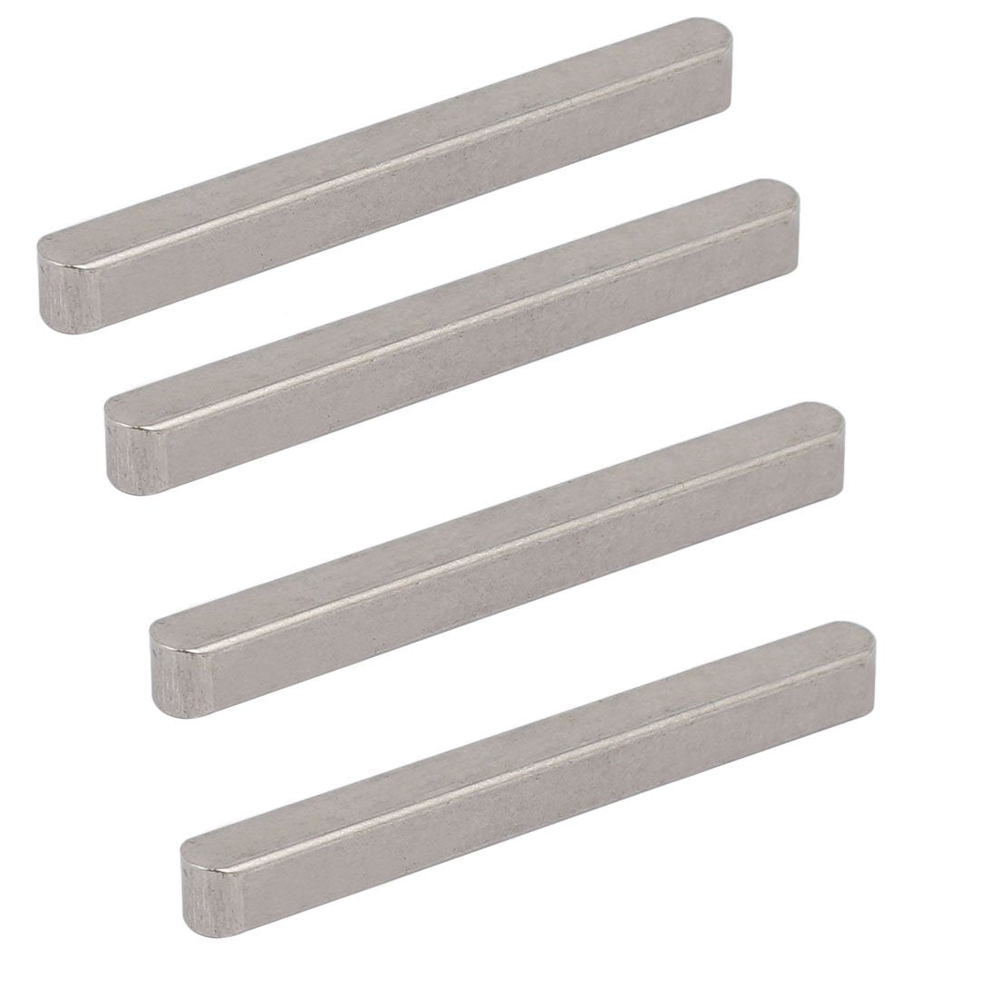 50mmx5mmx5mm 304 Stainless Steel Key Stock Keystock Silver Tone 4pcs