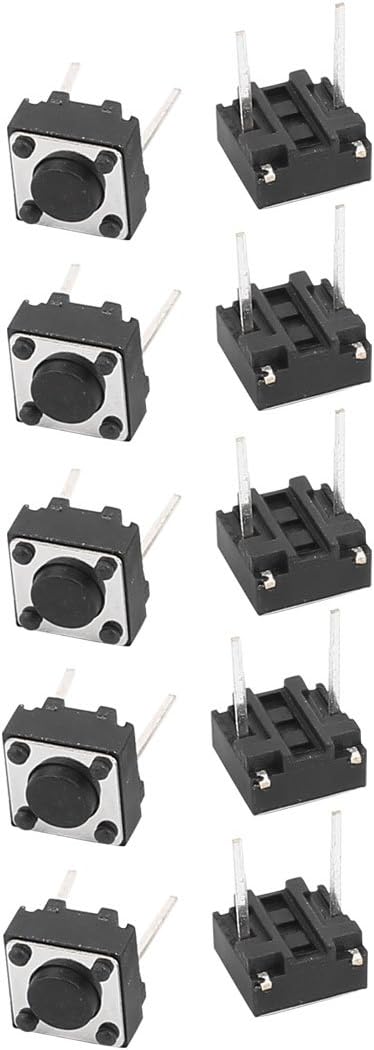 10Pcs 6mmx6mmx4.3mm Panel PCB Momentary Tactile Tact Push Button Switch 2 Pin DIP