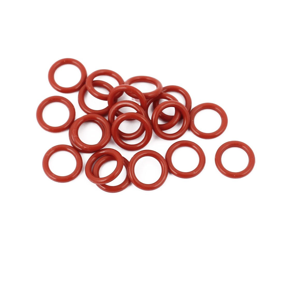 20Pcs Red 9mm x 1.5mm Silicone Rubber Gasket O Ring Sealing Ring Heat Resistant