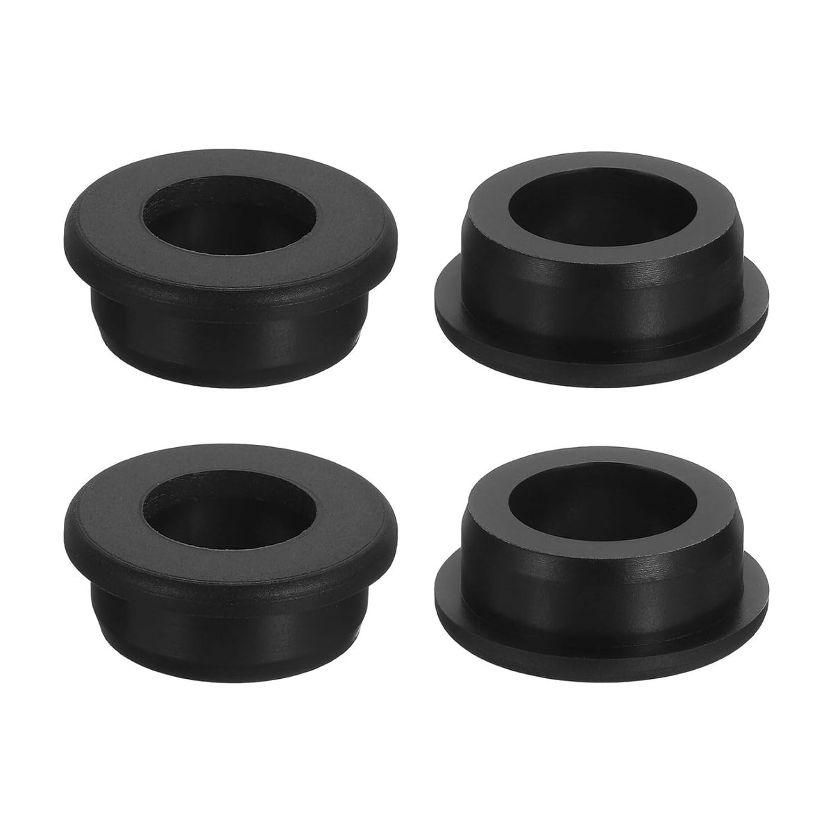 4Pcs Rubber Grommets 29mm Drill Hole, 20mm ID Hole Top Hat Grommet Black Silicone Rubber Hole Plug Gasket for Wiring, Automotive