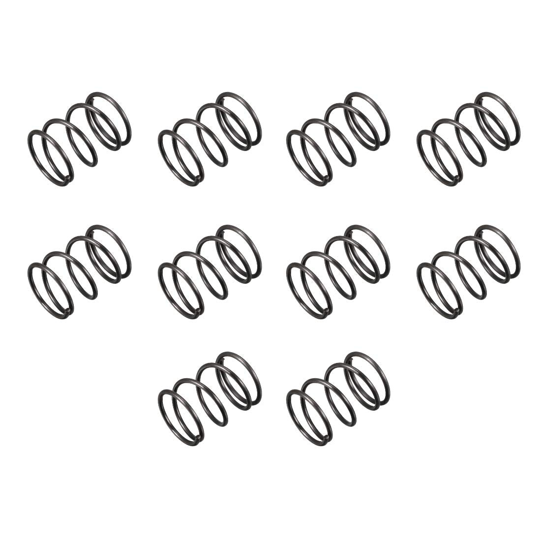 1.2mm Wire Dia 15mm Outer Diameter 20mm Length Compression Spring Black 10pcs