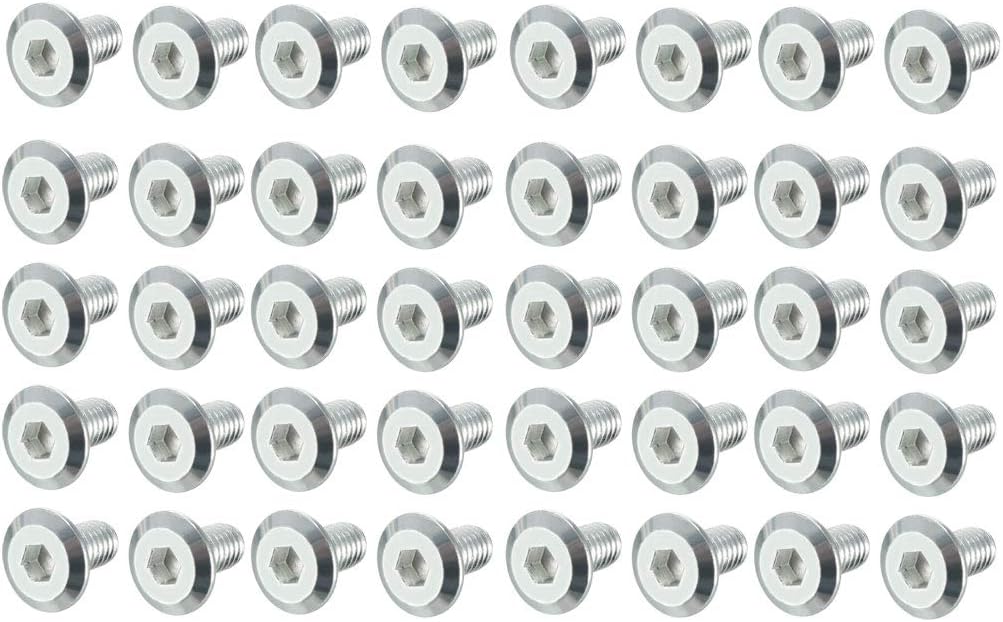 M6x10mm Furniture Bolts Hex Socket Screws Fastener Zinc Plated 40pcs