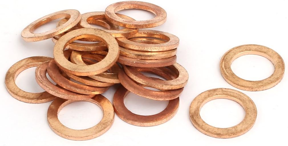 20pcs 12mmx20mmx1.5mm Copper Flat Ring Sealing Crush Washer Gasket