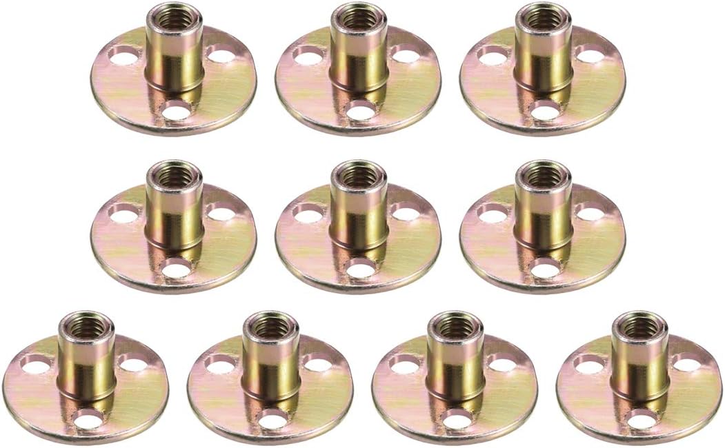 5/16"x36x2.5mm Brad Hole Tee Nut Carbon Steel T-Nuts Furniture Hardware Flange Insert Female Thread 10pcs